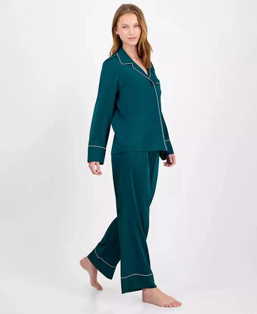 INC International I.N.C International Concepts Women's Satin Pajama Set with Diamante Trim 3