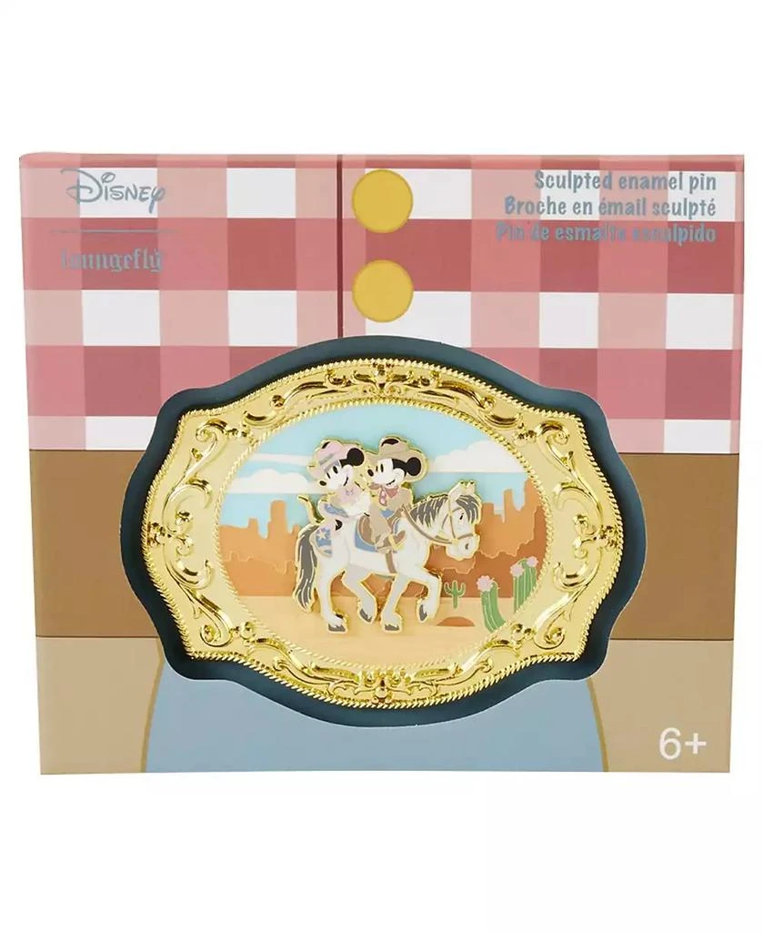 Loungefly Mickey Minnie Western Belt Buckle Collector Box Pin 1