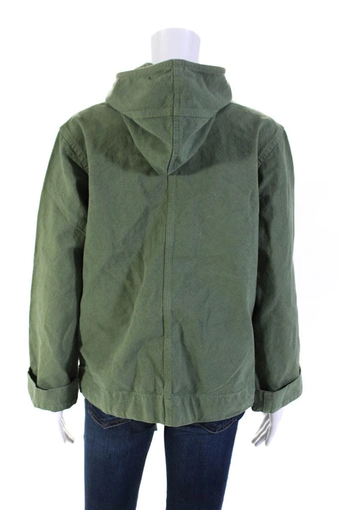 Everlane Womens The Canvas Organic Cotton Anorak  Forest Green 3
