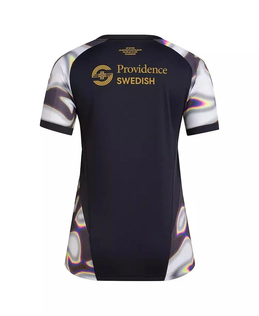 Adidas Women's Black Seattle Sounders FC 2024 Pride Pre-Match Top 2