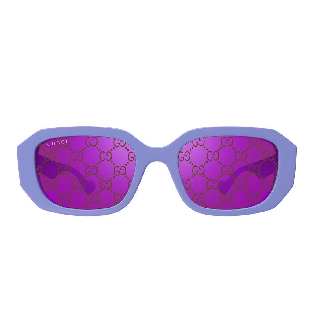 Gucci Violet Logo Rectangular Unisex Sunglasses GG1278S 005