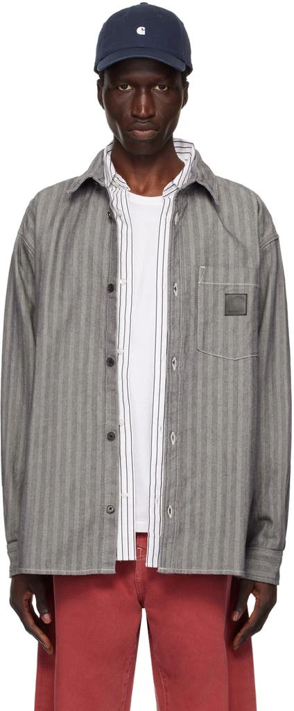 Carhartt WIP Gray Menard Denim Shirt 1