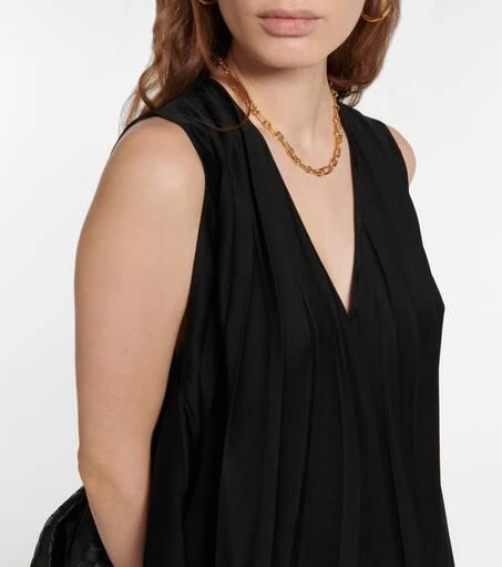 Joseph Pleated asymmetric satin top 4