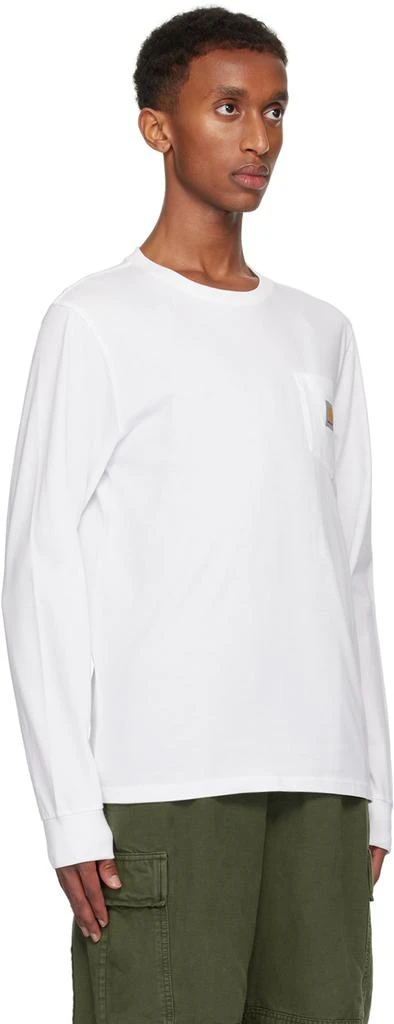 Carhartt WIP White Long Sleeve Pocket T-shirt 2
