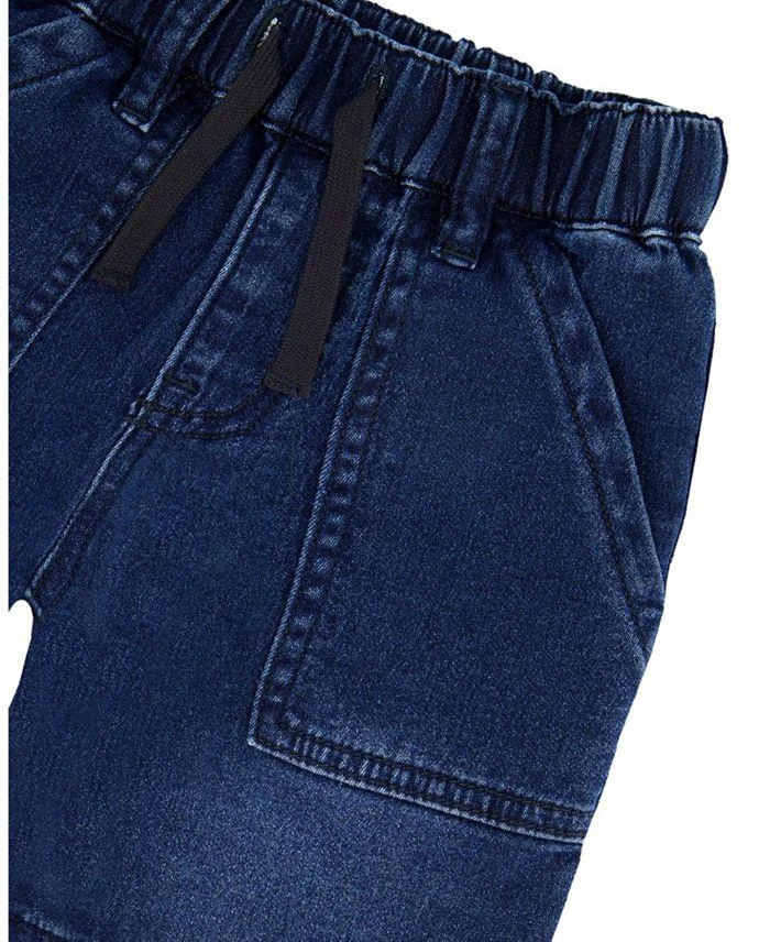 Deux par Deux Boys
 French Terry Elastic Waist Drawstring Denim Shorts - Little Kid 5