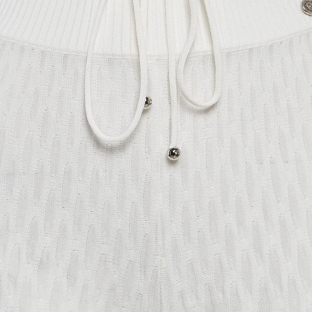 Chanel Chanel White Sheer Patterned Knit Harem Pants S 4