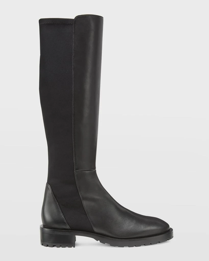 Stuart Weitzman 5050 Leather Lug-Sole Knee Boots 1