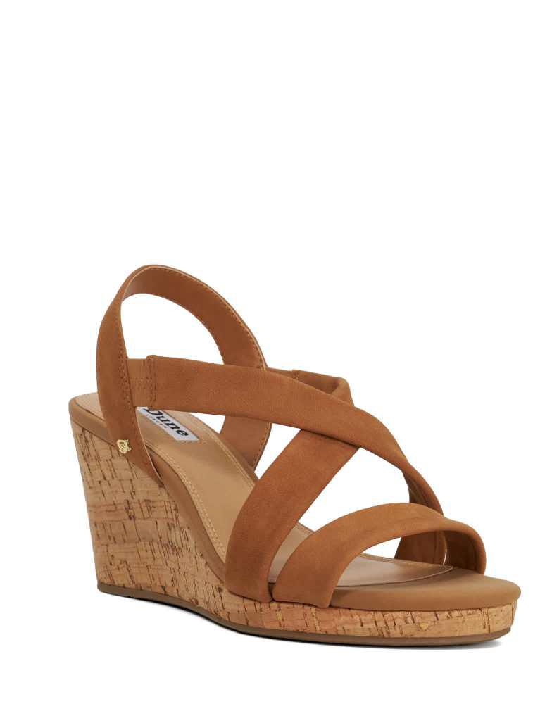 DUNE London Dune London Wide fit kamies in tan