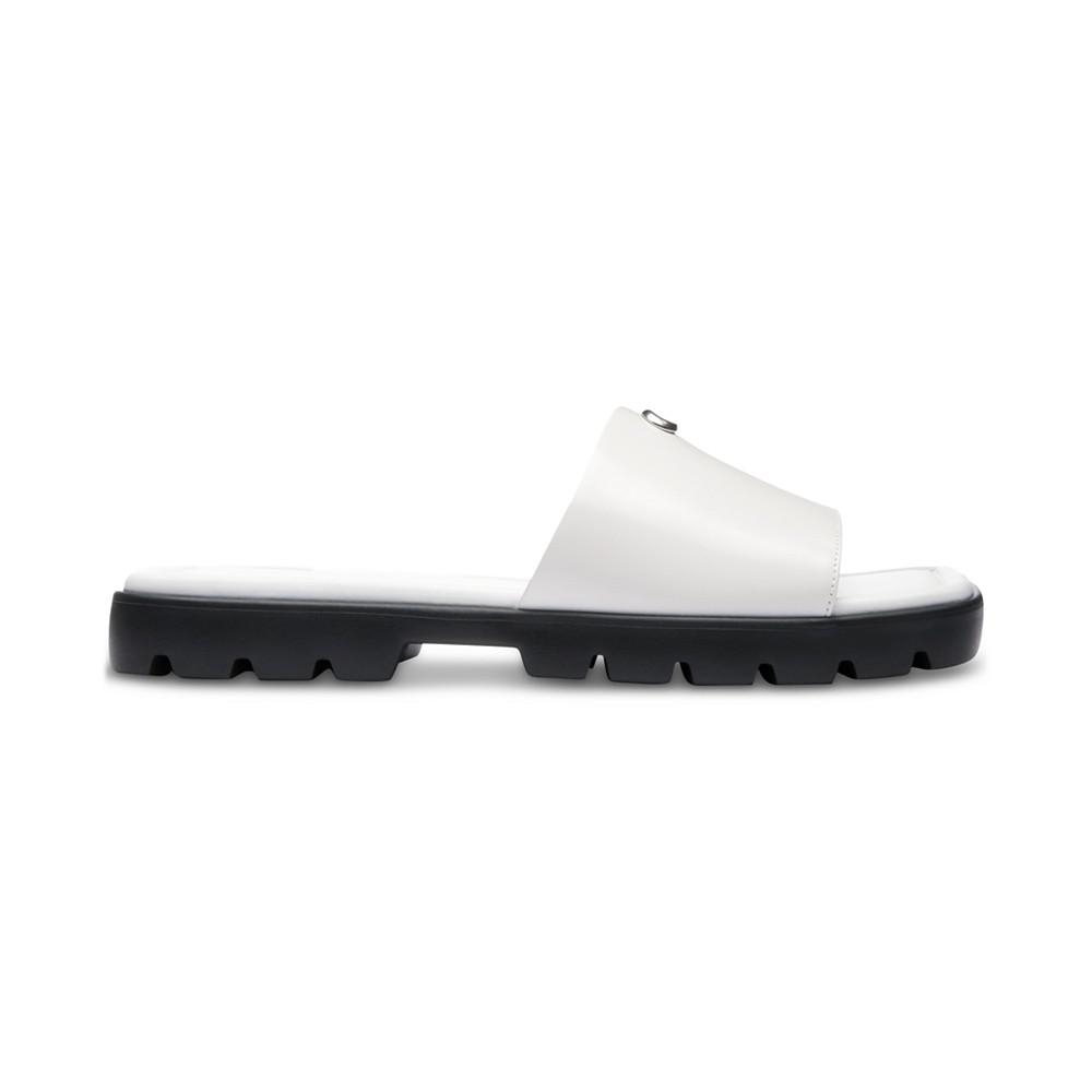 COACH Women's Florence "C" Lug-Sole Slip-On Slide Flat Sandals