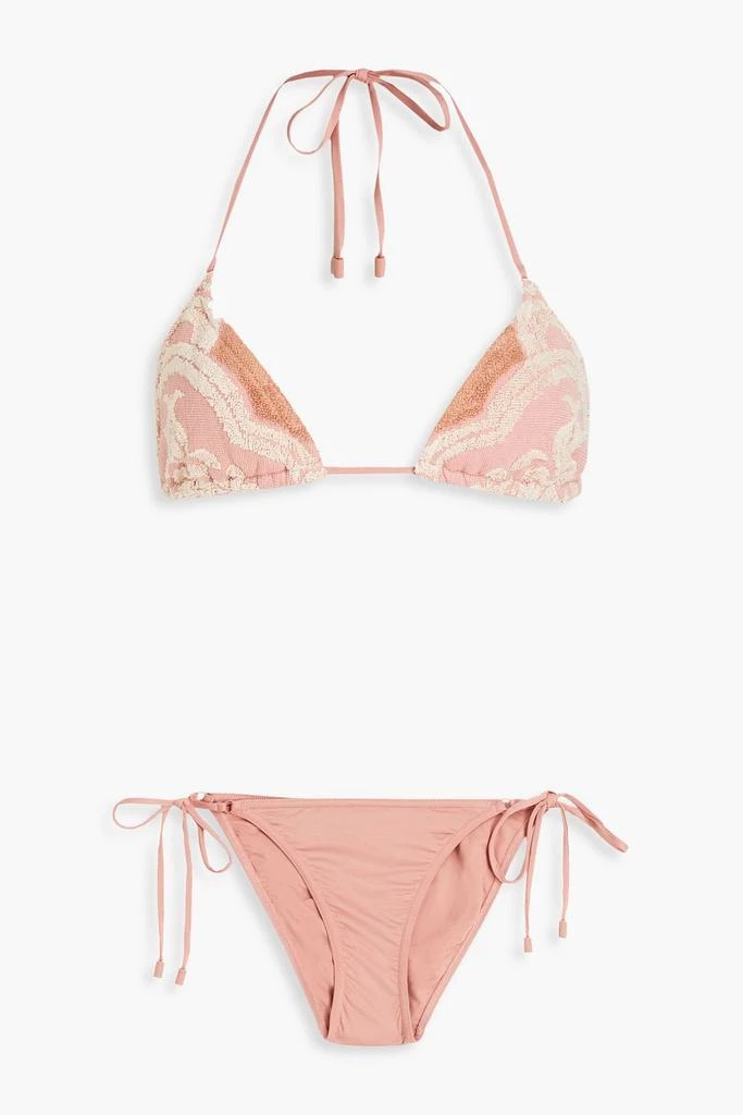 Zimmermann Printed terry halterneck bikini 1