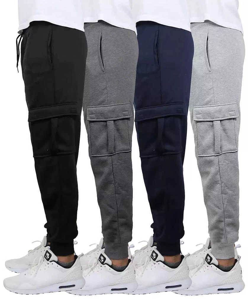 Blue Ice Men's Heavyweight Fleece-Lined Cargo Jogger Sweatpants-4PK 7