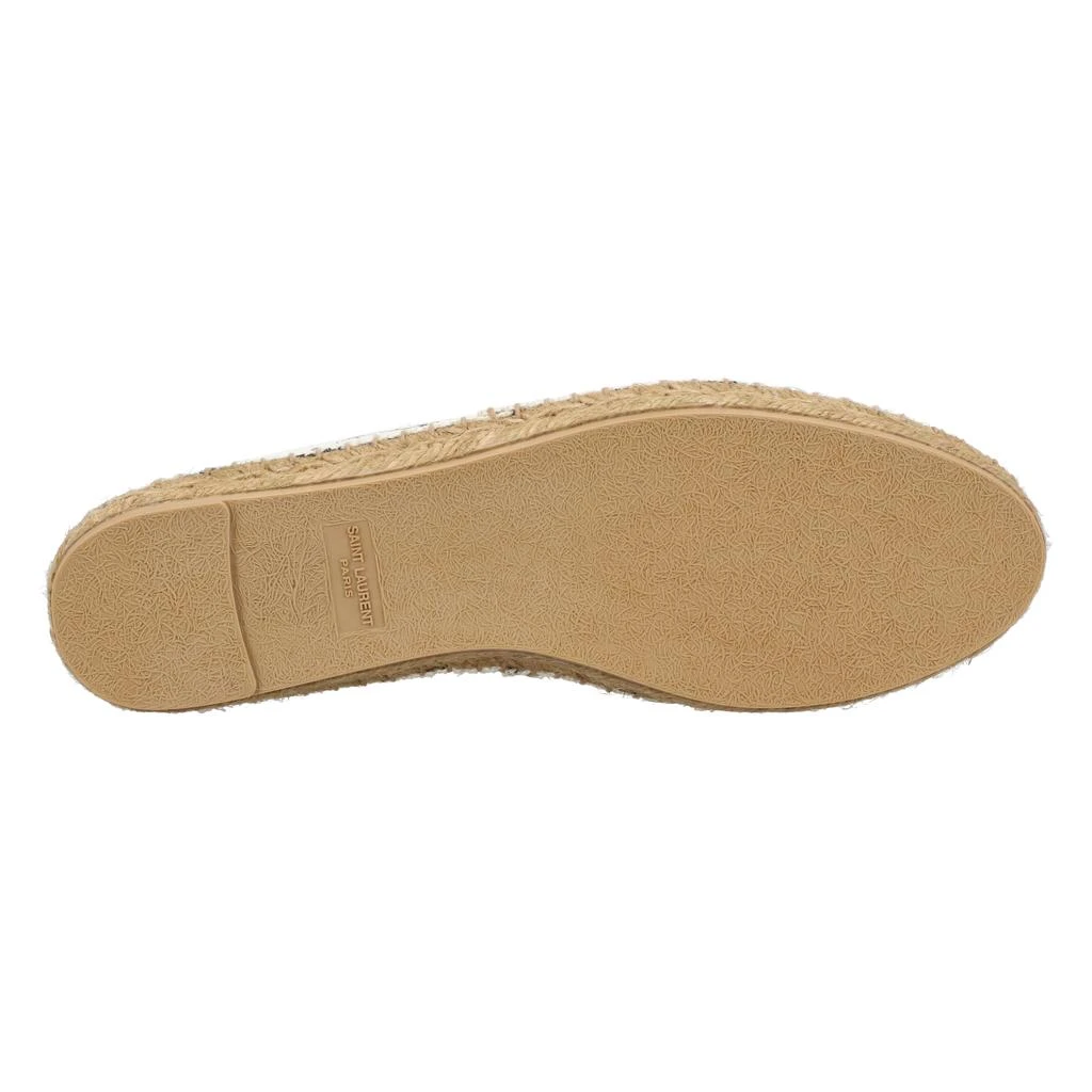 Yves Saint Laurent Embroidered Espadrilles In Canvas Beige 4