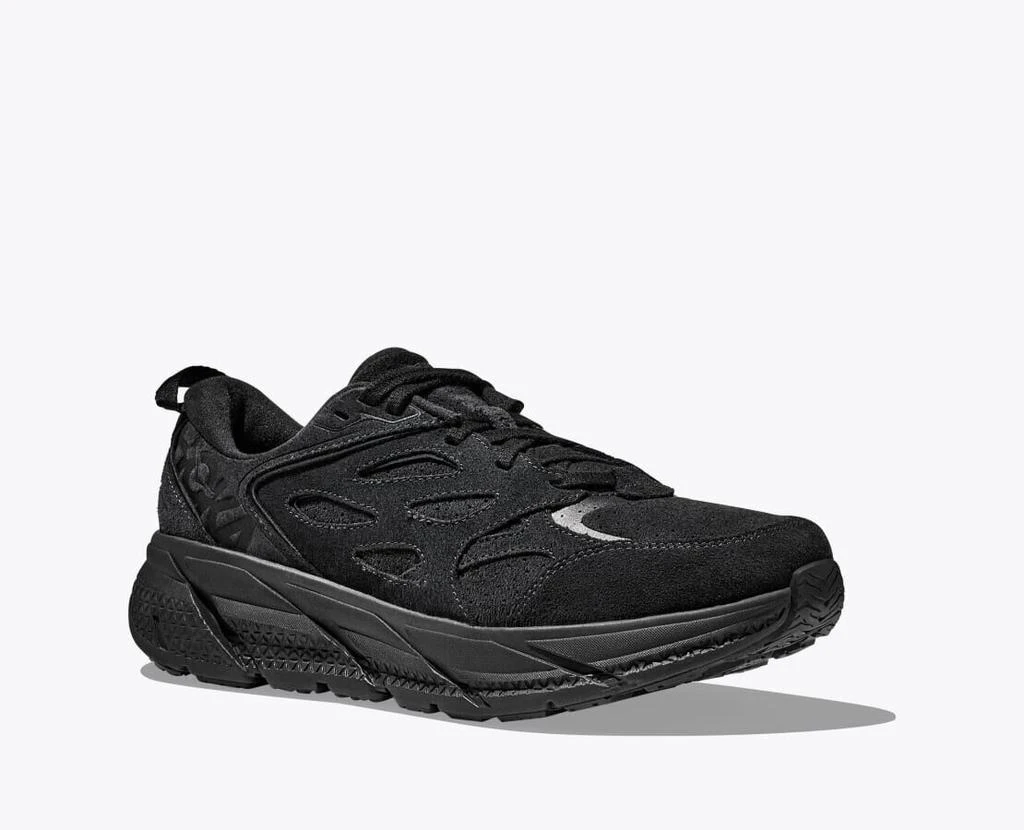 Hoka One One Clifton L Suede 1122571-BBLC Mens US 6.5 Black Running Shoes TF1964 1