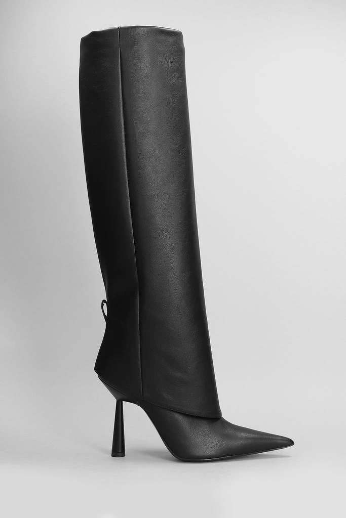 GIA BORGHINI Ros 31 High Heels Boots In Black Leather 1
