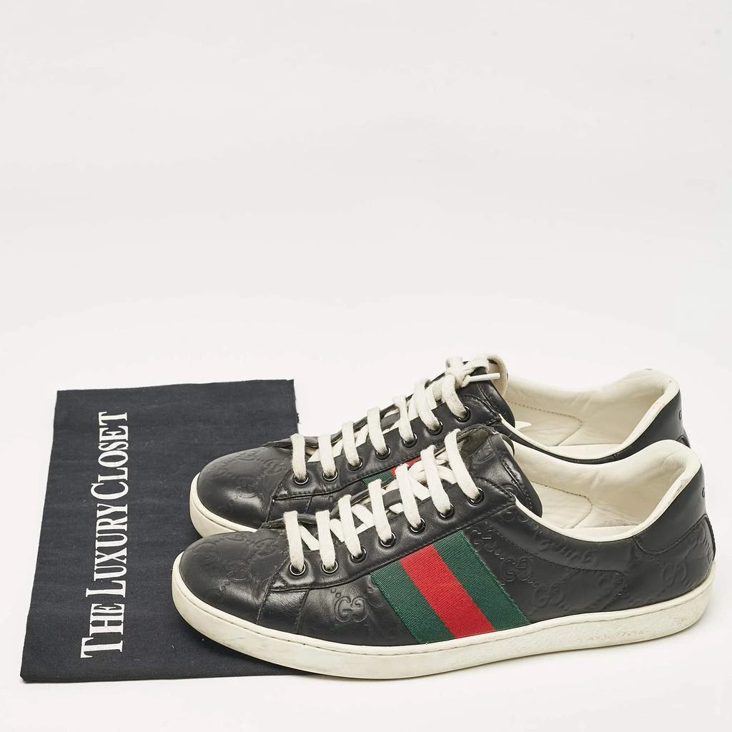 Gucci Gucci Black Guccissima Leather Ace Sneakers Size 41.5 9