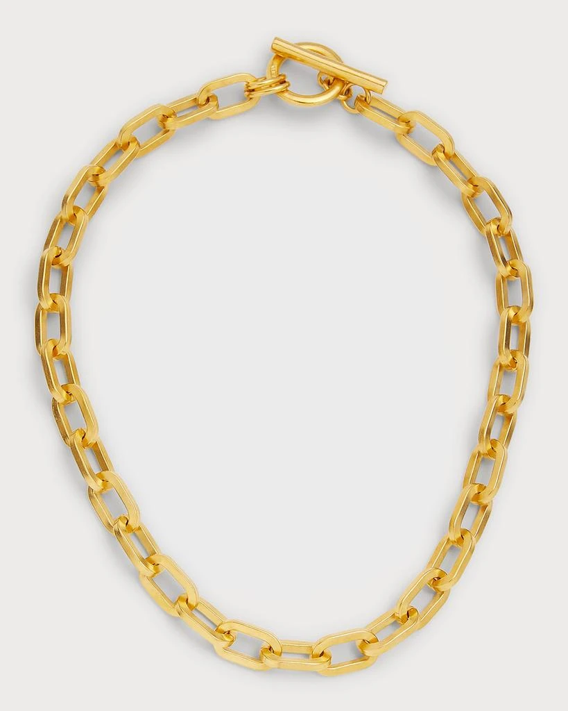 BEN-AMUN 24k Gold Electroplate Oval Link Chain Necklace 1