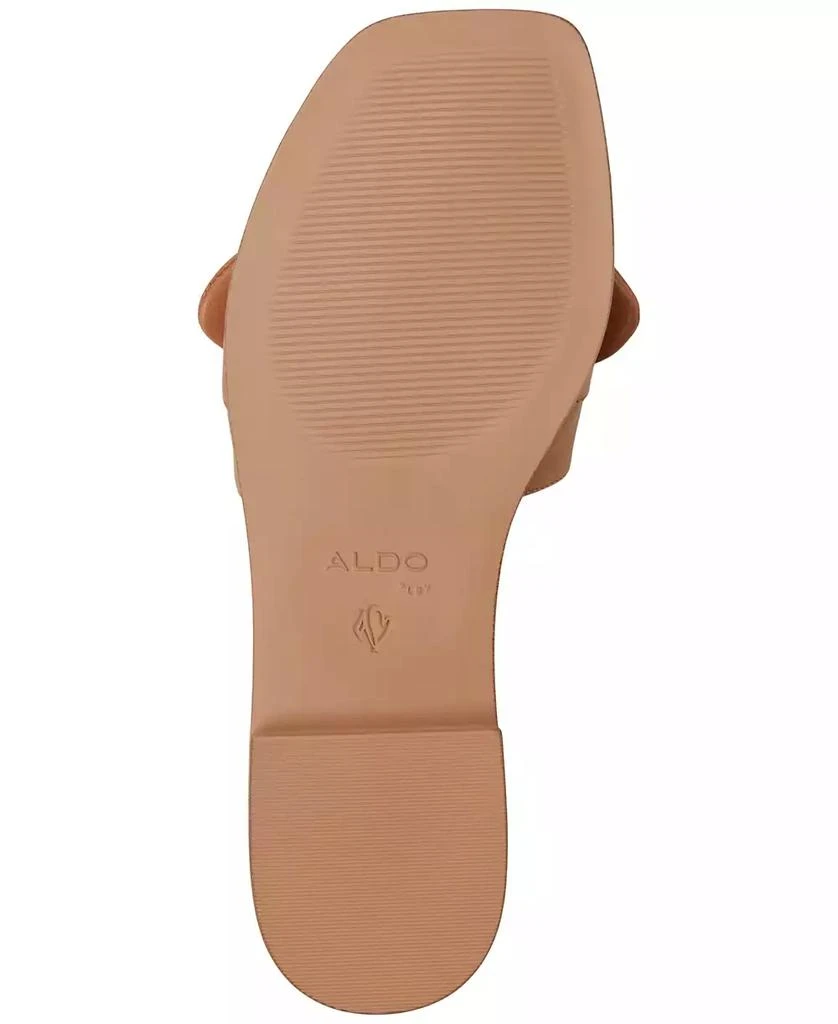 ALDO Women's Lavinia Knot-Trim Slide Flat Sandals 9