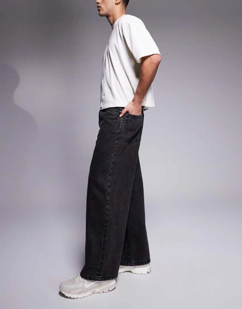 ASOS ASOS DESIGN super baggy jeans in washed black 3