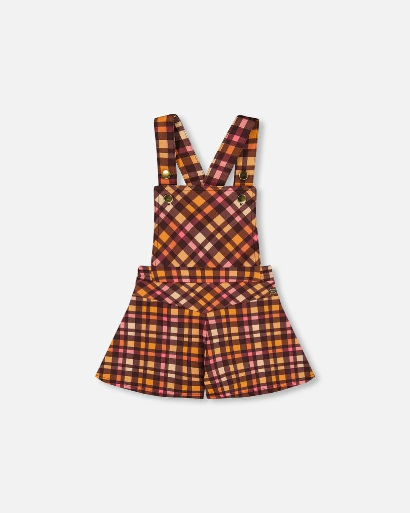 Deux par Deux Milano Shortall Plaid Magenta And Brown 1