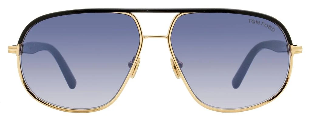 Tom Ford Men's Maxwell Sunglasses TF1019 28B Black/Gold 59mm 2