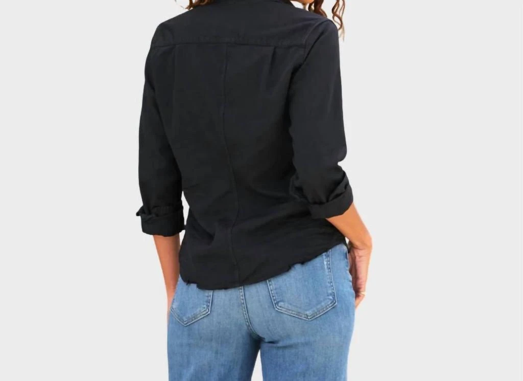 Frank & Eileen Barry Button Up Shirt In Black 2