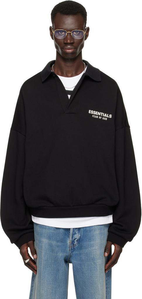 【お年玉セール特価】 Essentials Black BeyondStyle - Shirts Polo - L Polo Fleece トップス