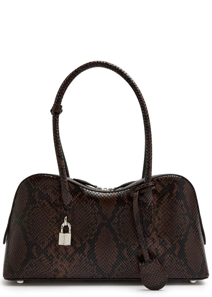 Stella McCartney Stella Ryder medium snake-effect faux leather shoulder bag 1