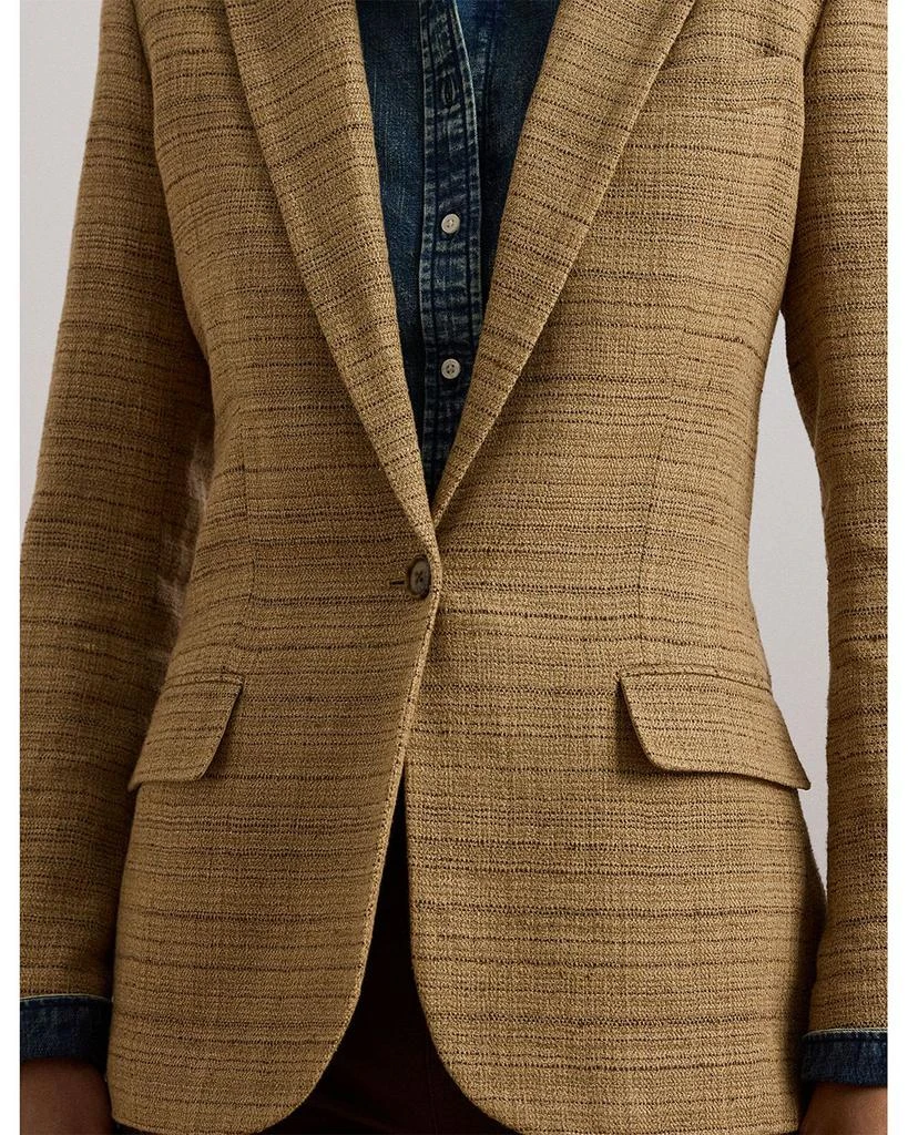 Ralph Lauren Herringbone Linen Blend Tweed Blazer 6