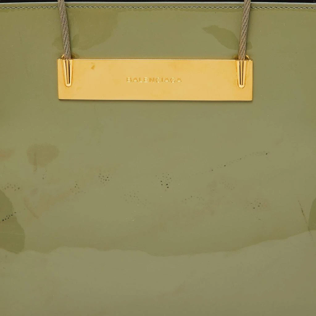 Balenciaga Balenciaga Grey Patent Leather Small Cable Shopper Tote 5