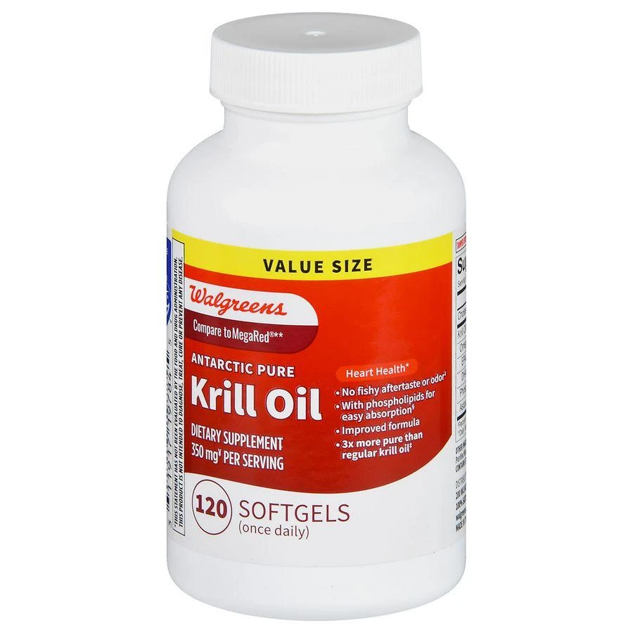 Walgreens Antarctic Pure Krill Oil 350 mg Softgels (120 days) 1