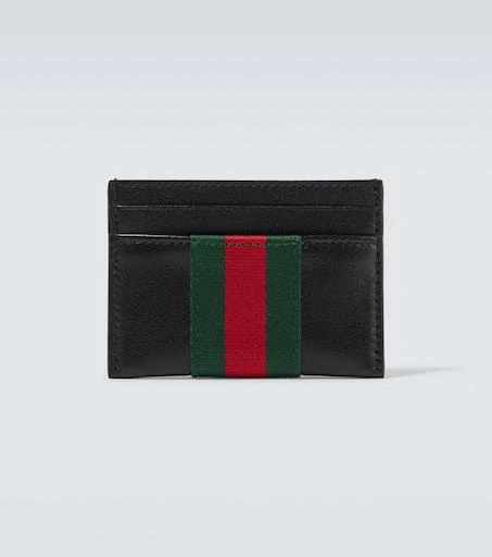 Gucci Web Trademark leather card holder 2