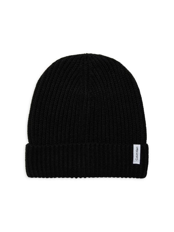 Calvin Klein Ribbed Knit Fisherman Beanie