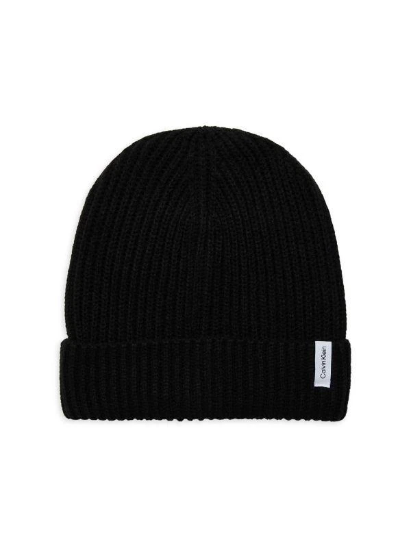 Calvin Klein Ribbed Knit Fisherman Beanie 1