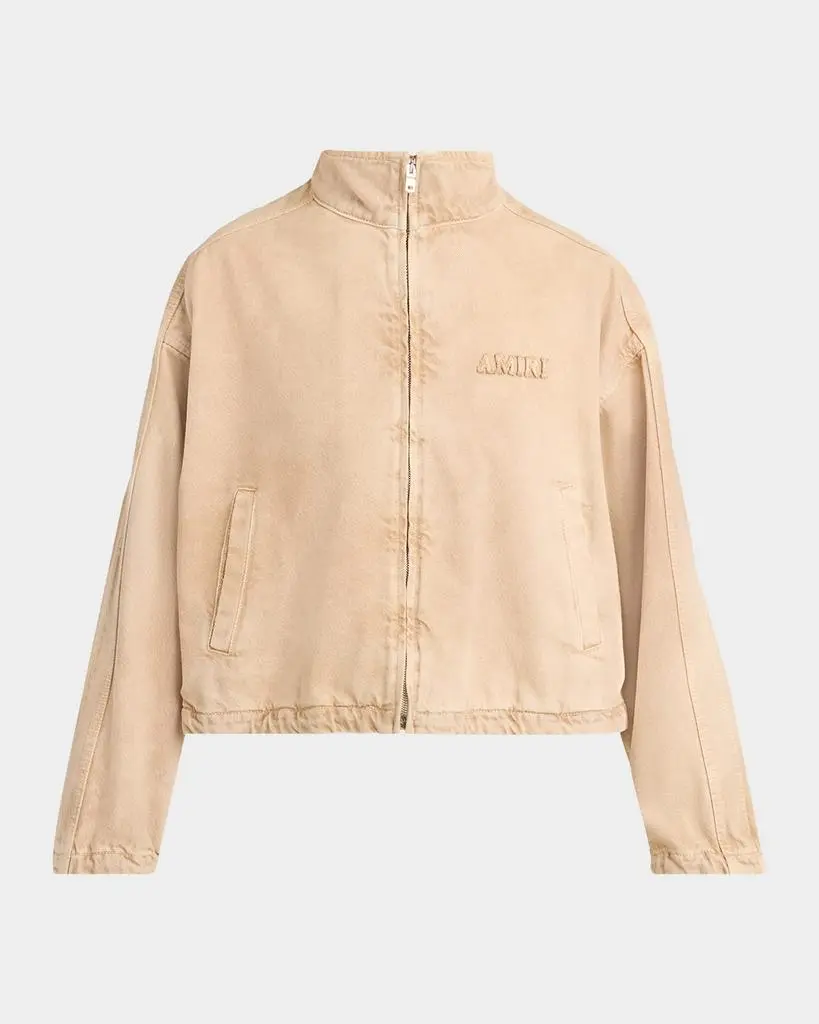 AMIRI Logo-Embroidered Denim Track Jacket