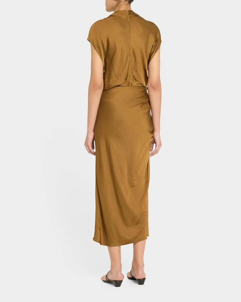 A.L.C. Alma Draped Satin Midi Dress 3