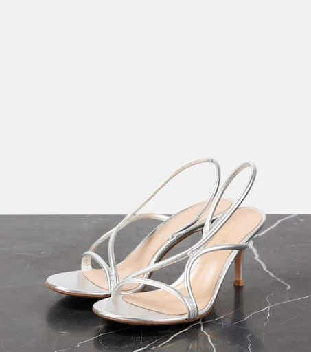 Gianvito Rossi Cage 70 metallic leather sandals 4