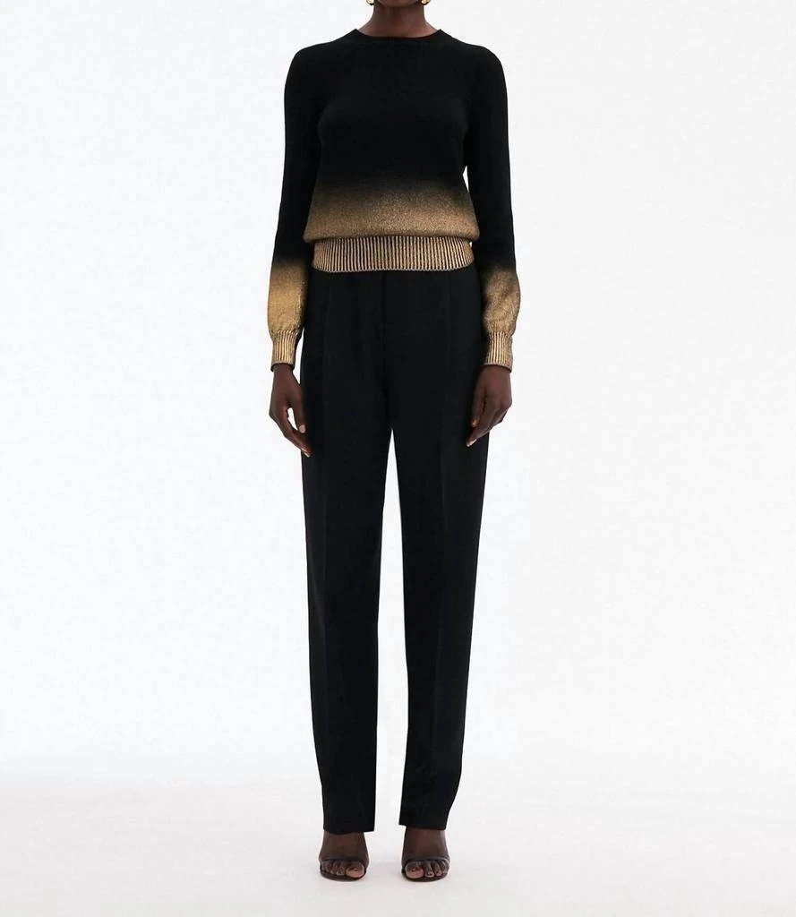 Oscar de la Renta Oscar De La Renta - Long Sleeve Gold Foil Sweater 5