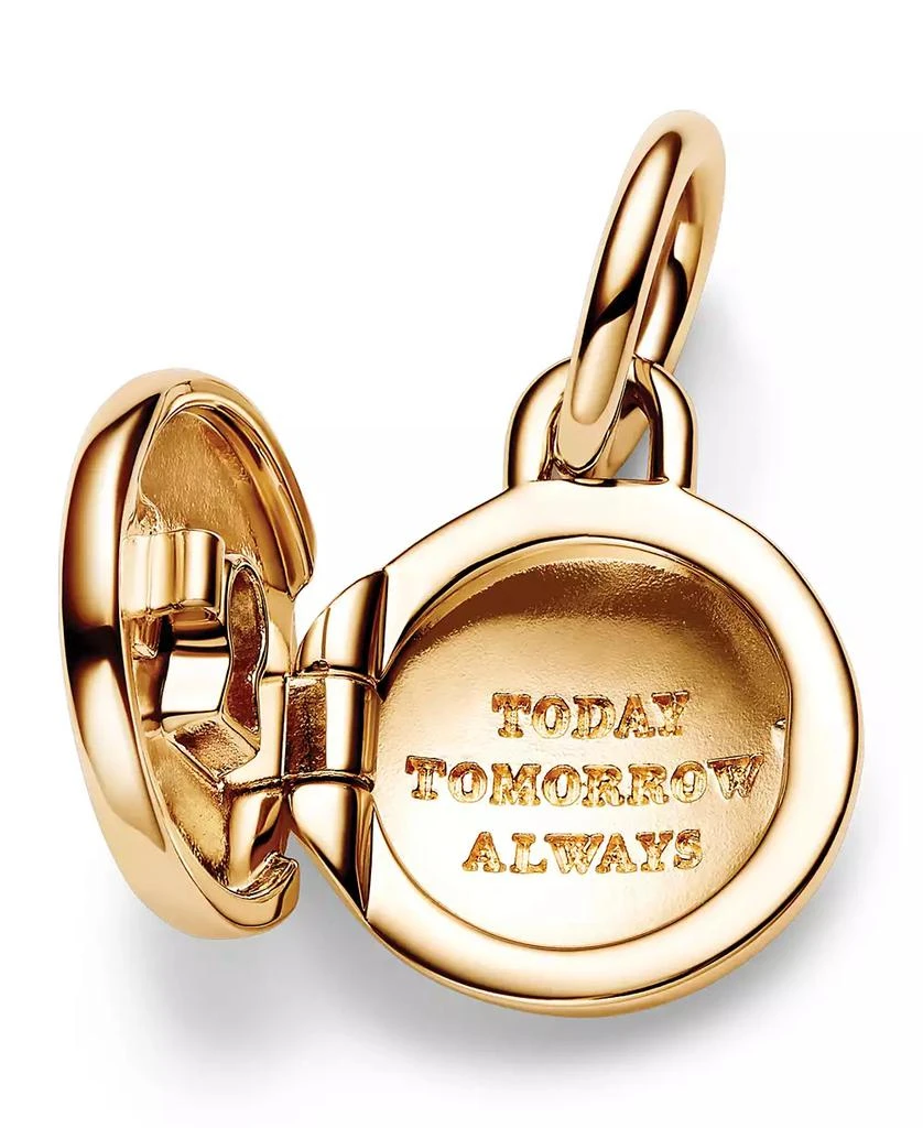 PANDORA Cubic Zirconia Key Hole Engravable Locket Dangle Charm 3