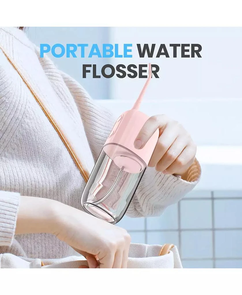 HEATDAZ Cordless Water Flosser, Portable Electric Water Dental Flossers, Rechargeable Oral Irrigator for Travel with 4 Nozzles and 4 Modes 2