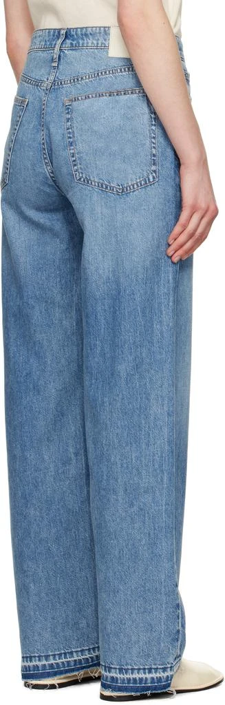 Rag & Bone Blue Featherweight Logan Wide-Leg Jeans 3