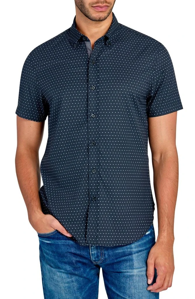 Con.struct Men's Micro Dot Button-Down Shirt - Blue - Casual shirts Con.struct Men's Micro Dot Button-Down Shirt - Blue - Casual shirts