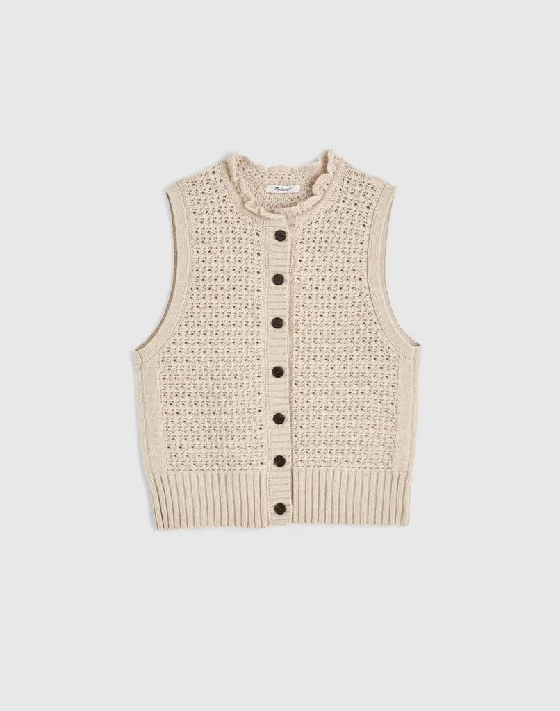 Madewell Ruffled Sleeveless Cardigan Top