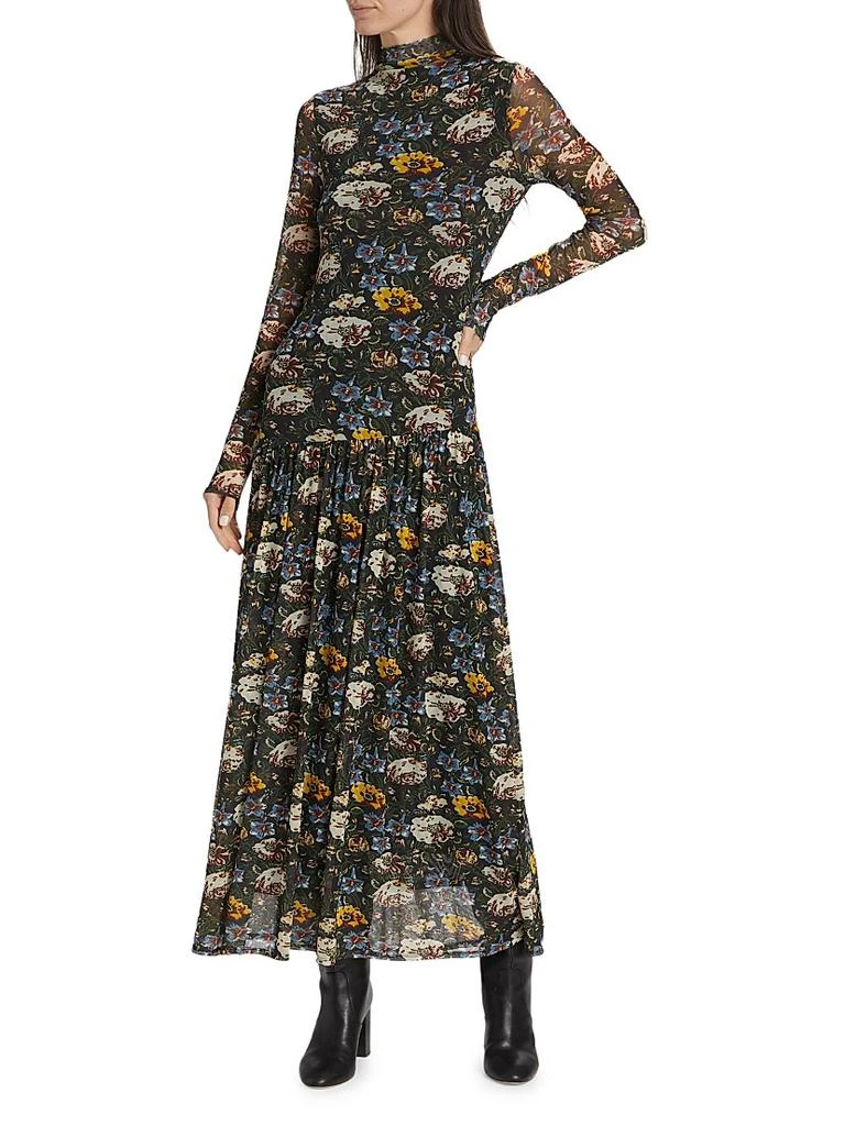 knee length dresses for ladies Still Got It Mesh Maxi Dress Dark Burgundy