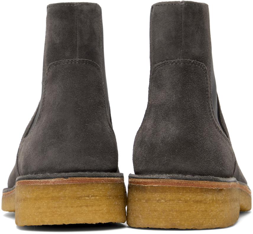 A.P.C. Gray Theodore Chelsea Boots