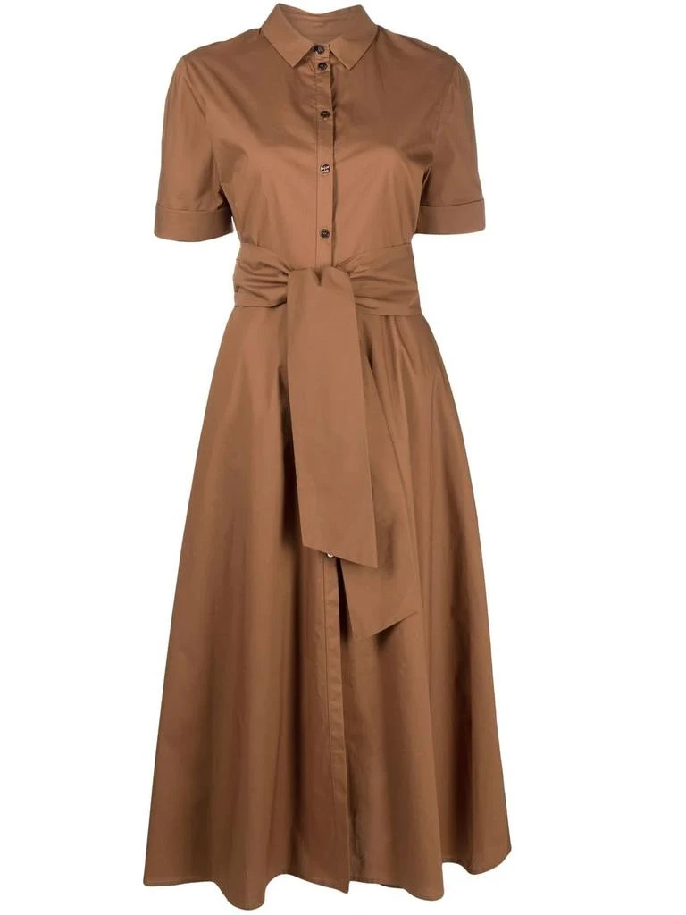 Woolrich tied-waist shirt dress - women 1