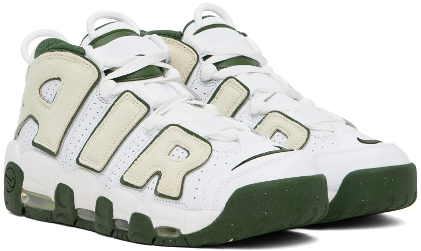 NIKE White & Beige Air More Uptempo '96 Sneakers 4