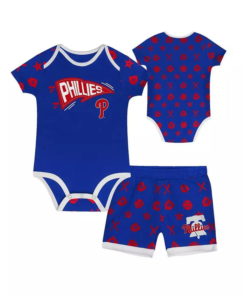 Outerstuff Baby Boys and Girls 2-Piece Blue Philadelphia Phillies On Deck Diaper Cover Set