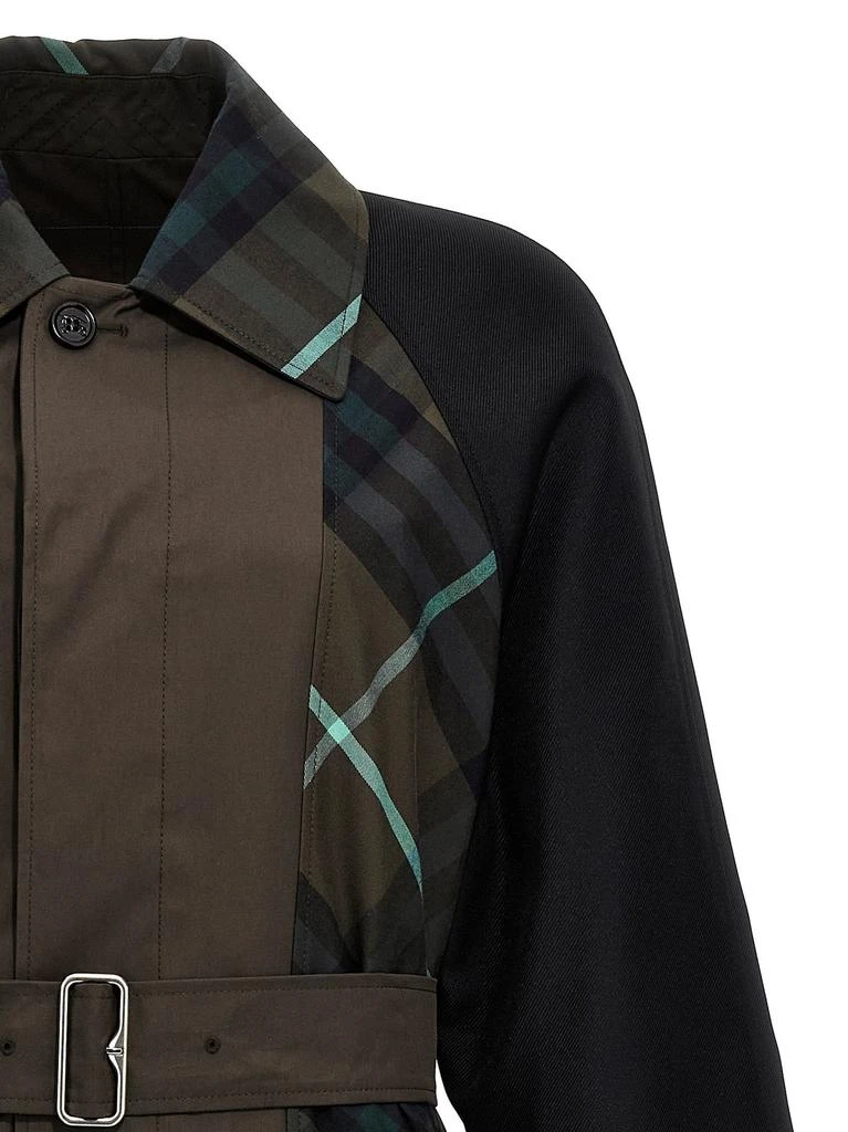 Burberry Burberry Check-Plaid Belted Reversible Trench Coat 4