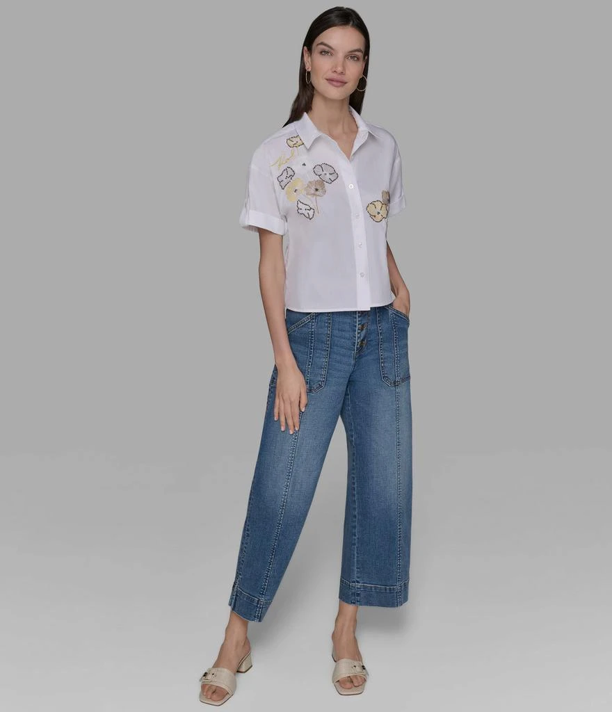 Karl Lagerfeld Paris EMBROIDERED POPLIN SHIRT 3
