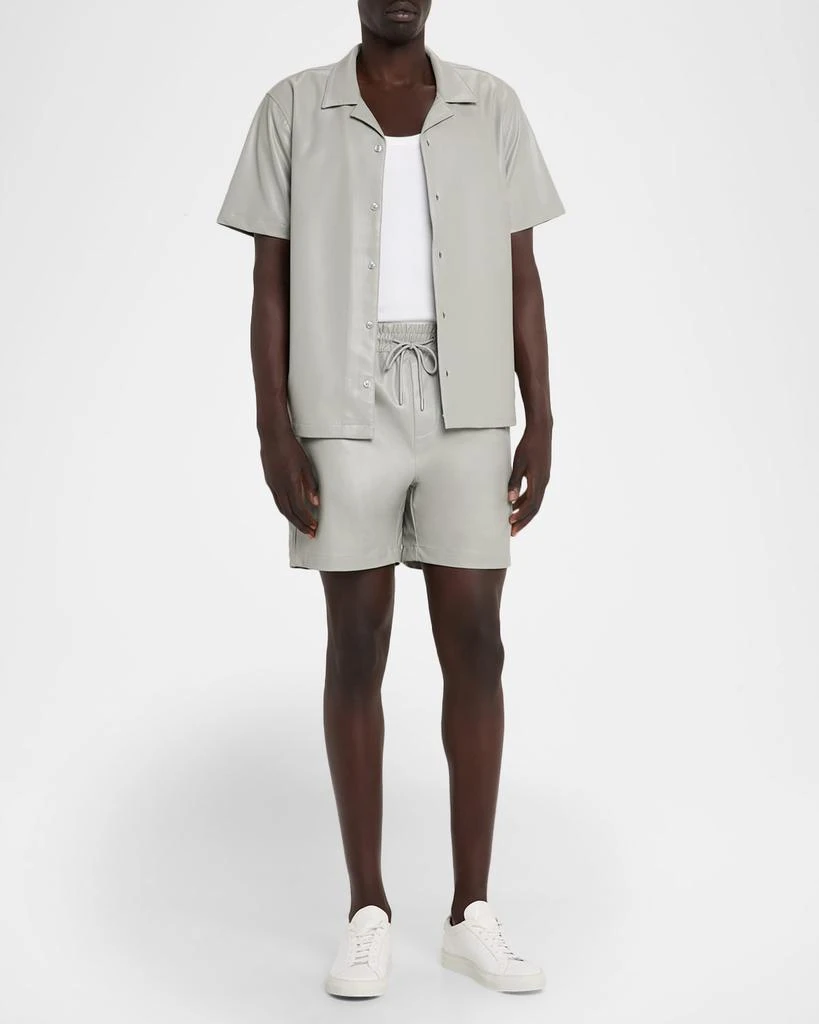 MONFRÈRE Men's Bond Faux Leather Camp Shirt 2